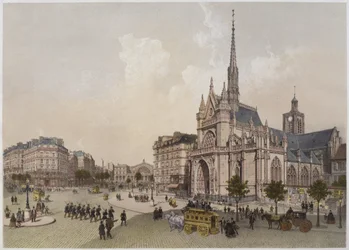 Szent Laurent-templom, Párizs, illusztráció a „Párizs pompájában”, kiadó: Henri Charpentier, 1861